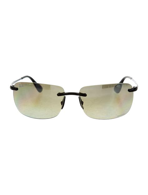 ray ban rimless oval sunglasses